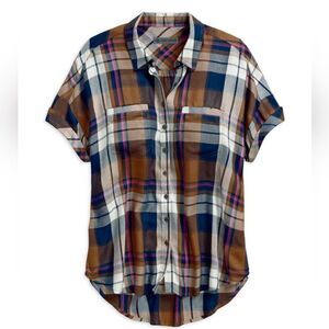 Harley-Davidson® Women's Rayon Short Sleeve Plaid Woven Shirt